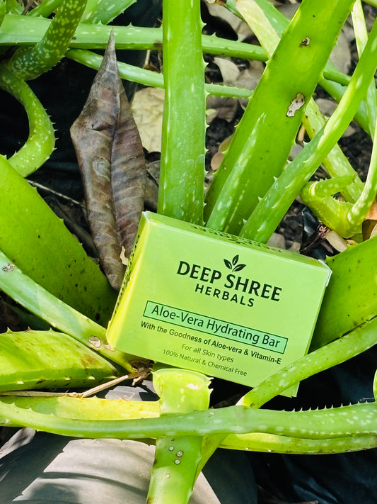 Deep Shree Herbals ayurvedic soap for glowing skin | Chemical free | for all skin types | Aloe Vera ( pack of 1 )